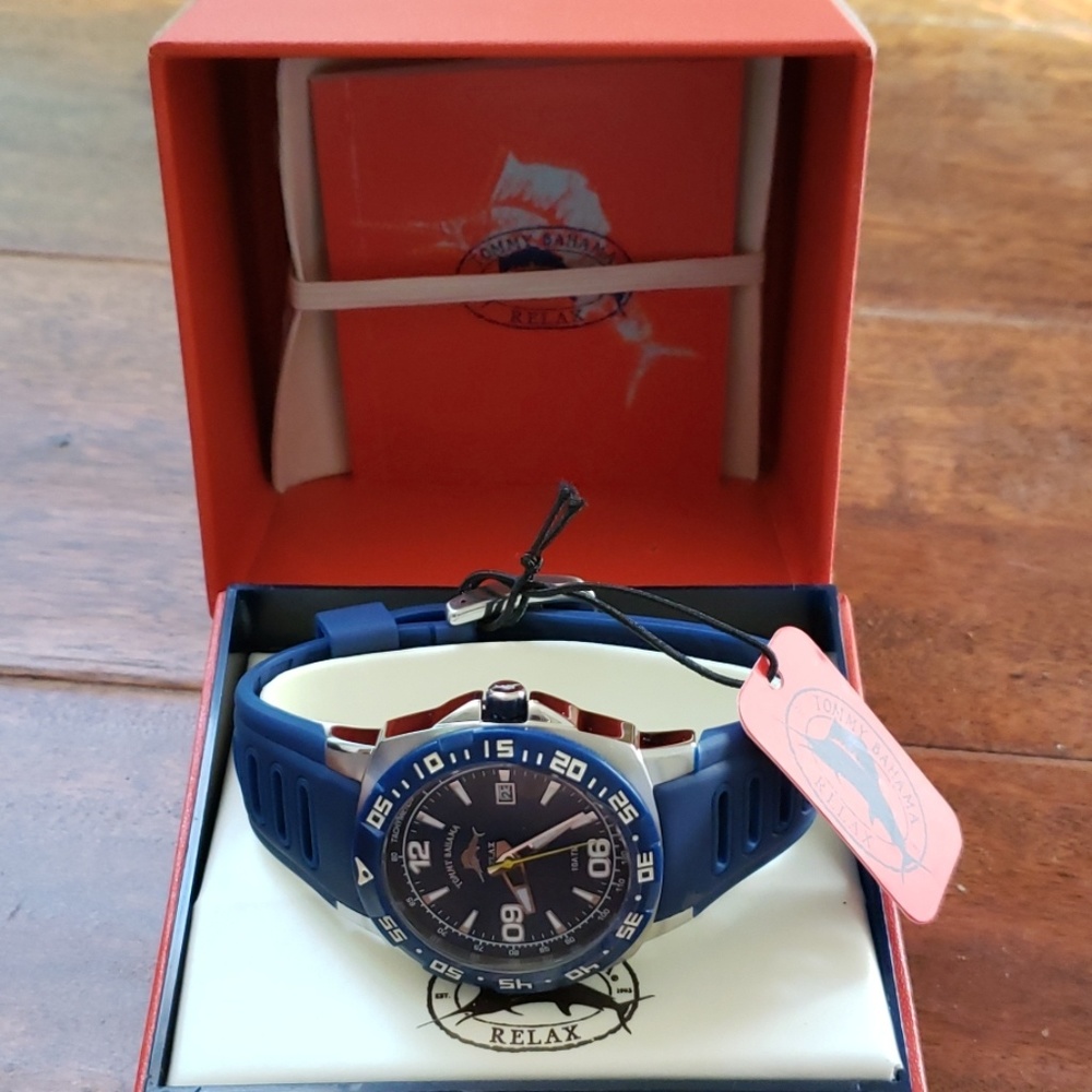 Tommy Bahama Relax Blue Strap Watch New!